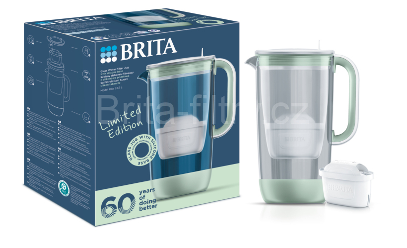 Filtrační konvice BRITA One (skleněná; 2,5 l), světle zelená